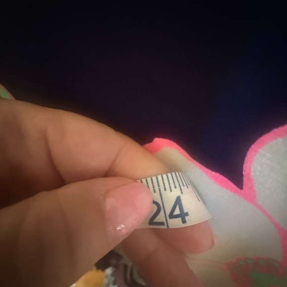 Women’s Floral Tunic Top Navy vibrant Pink and Green 2XL ruffle resort wear - Picture 9 of 9